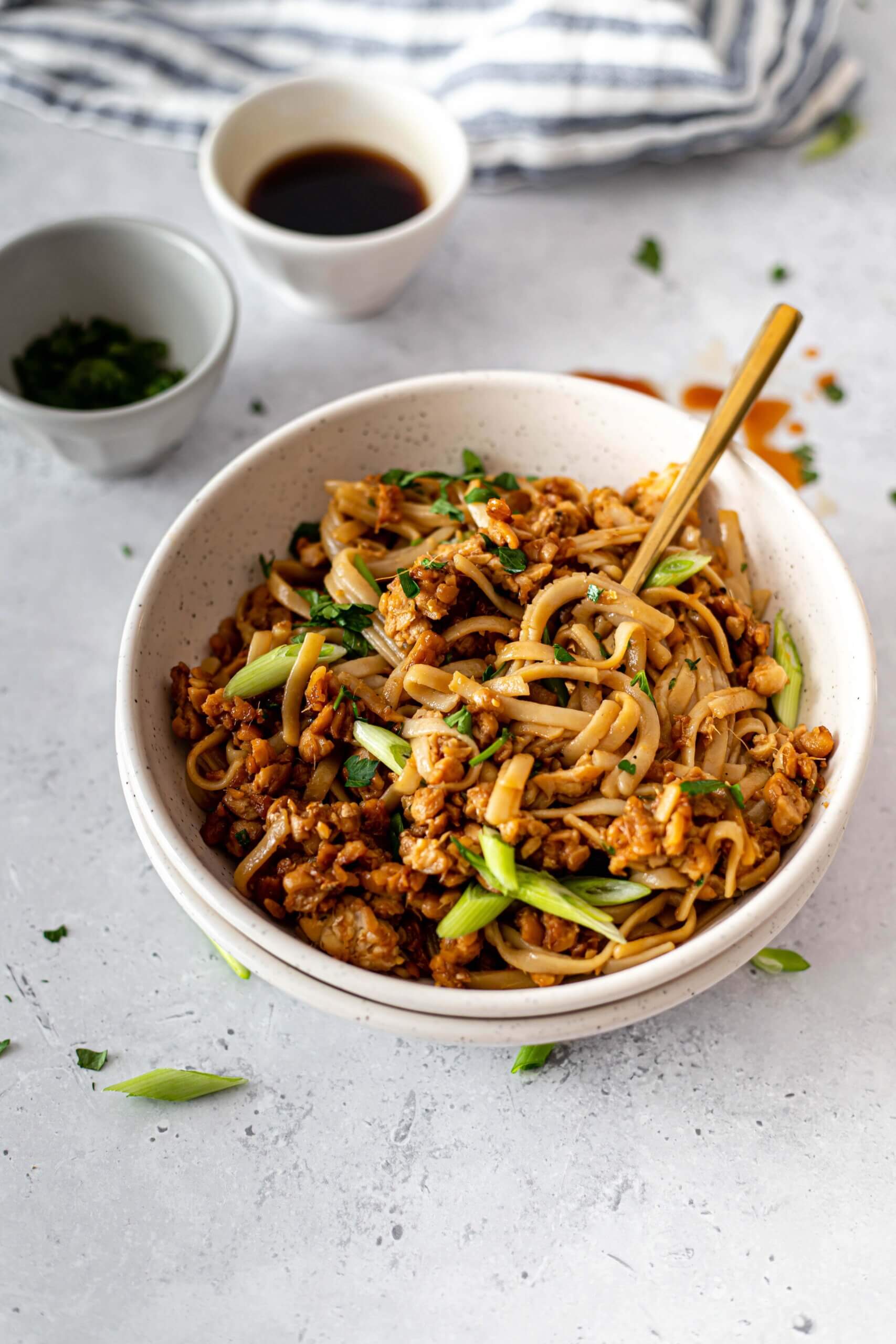 Ginger Tempeh Noodle Bowl - Natures Fare
